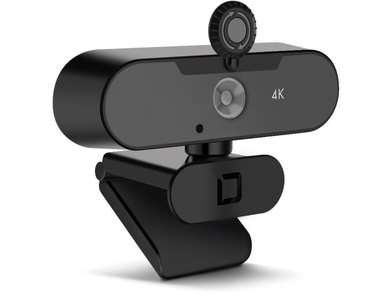 DICOTA Webcam PRO Plus 4K 4K-Webcam mit Digitalmikrofon und Kamera Cover
