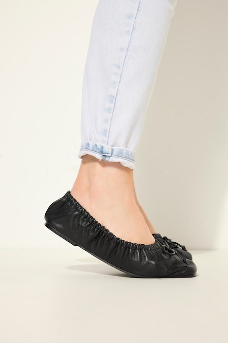 Leder-Ballerinas, Lamm-Nappaleder, Weite H