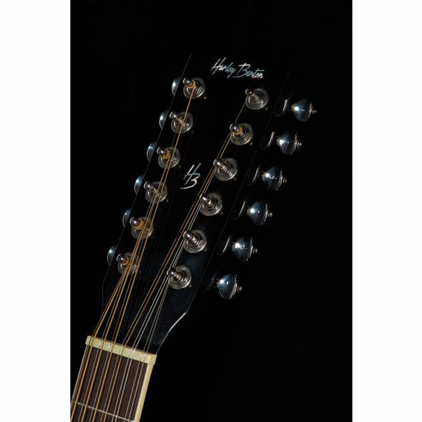 Harley Benton HBD200-12BK 12-String Westerngitarre schwarz