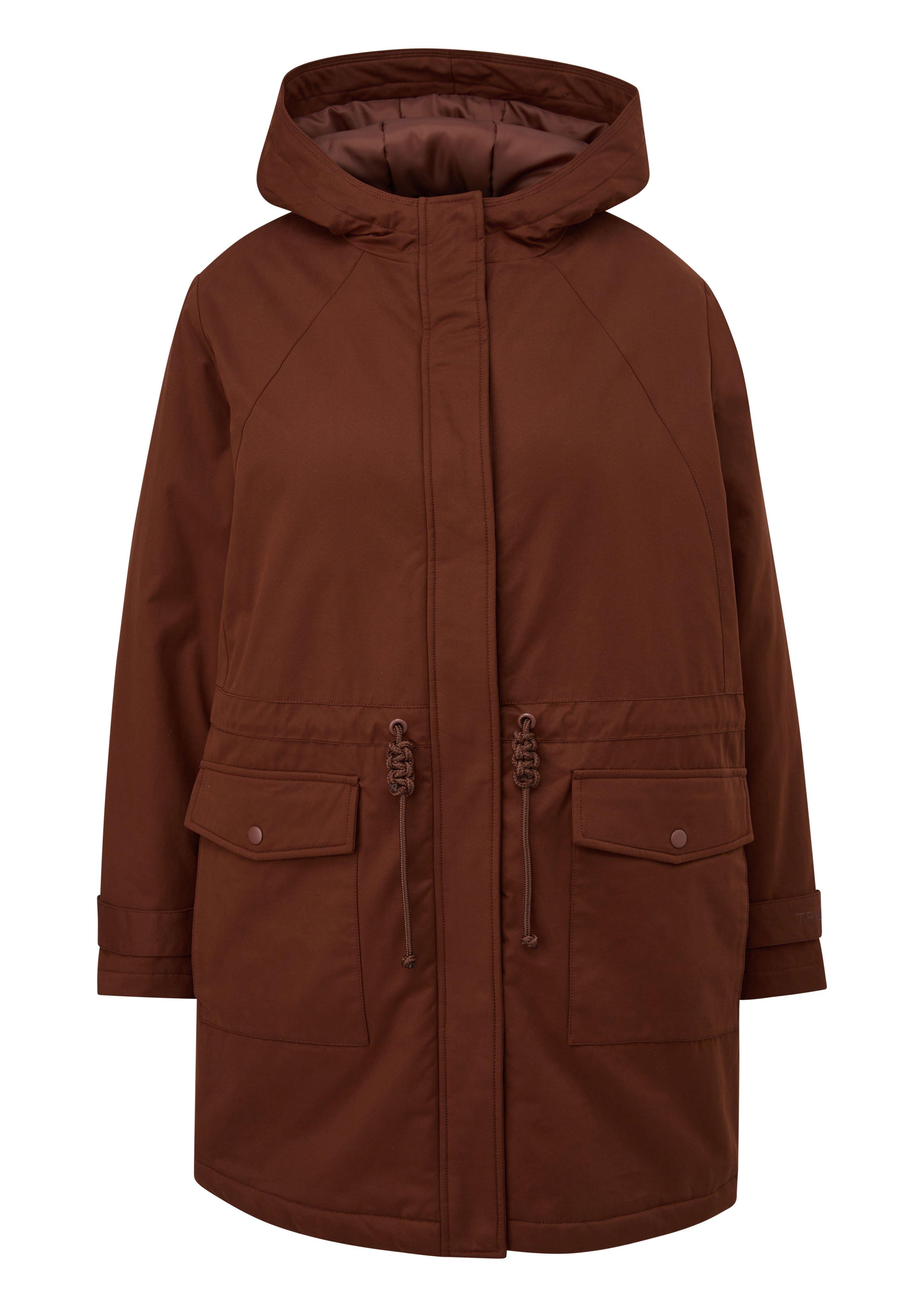 Outdoorjacke in Longform, mit Kapuze