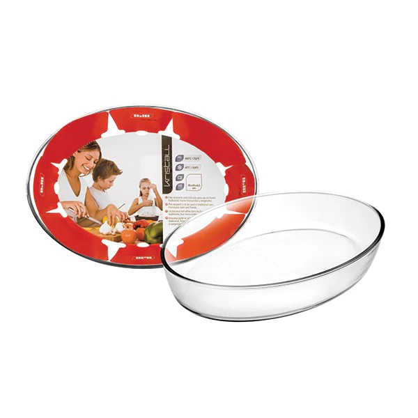 Plat en verre Kristall ovale 26 cm Ibili