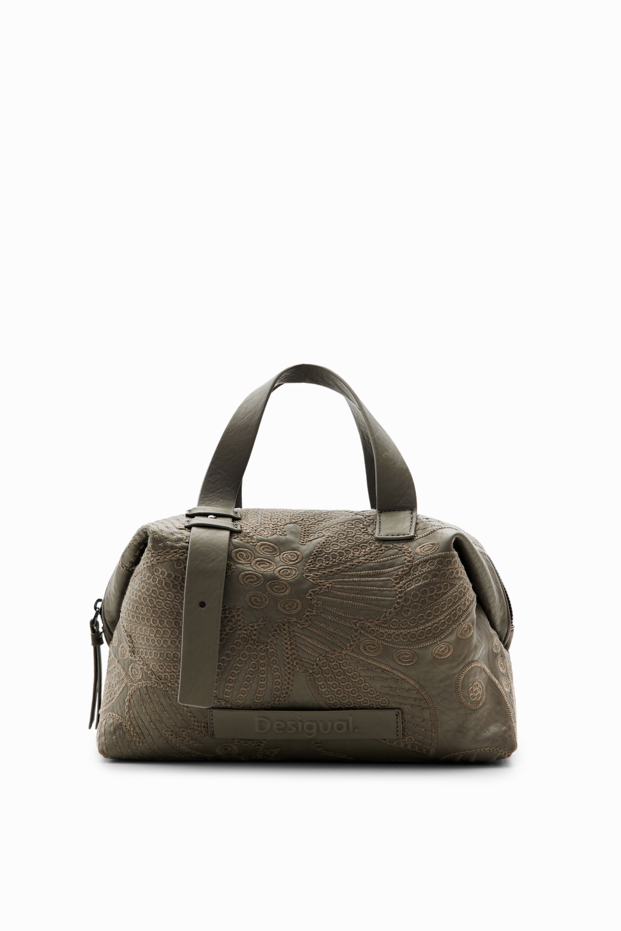 Sac moyen broderie fleurs