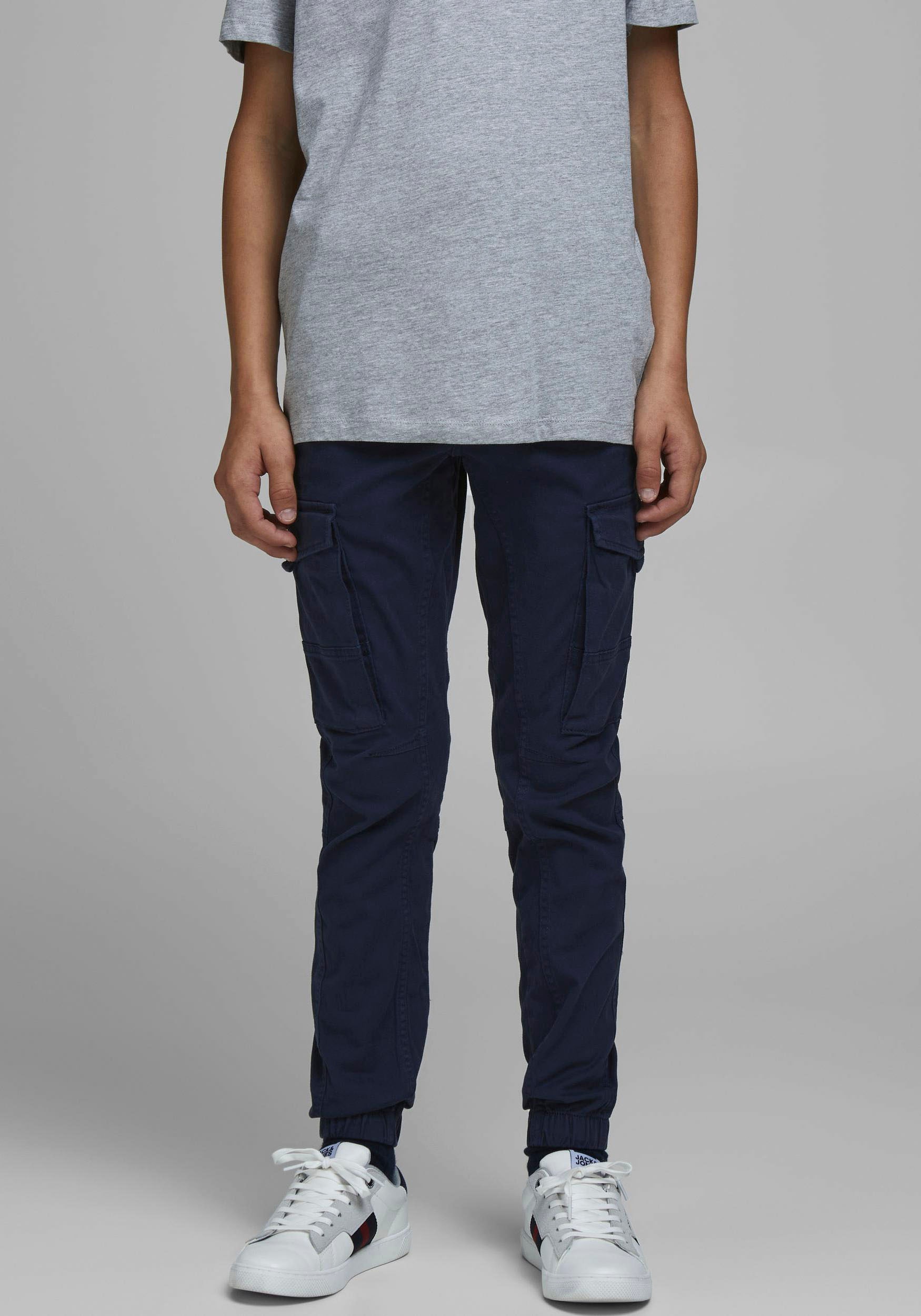 Jack & Jones Junior Cargohose »JPSTPAUL JJFLAKE AKM 542 NAVY NOOS JNR«