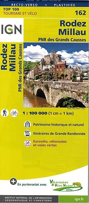 IGN - TOP 100 162 RODEZ MILLAU PLASTIFIEE