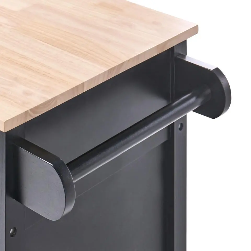 GENOA - Keukentrolley - Zwart - MDF