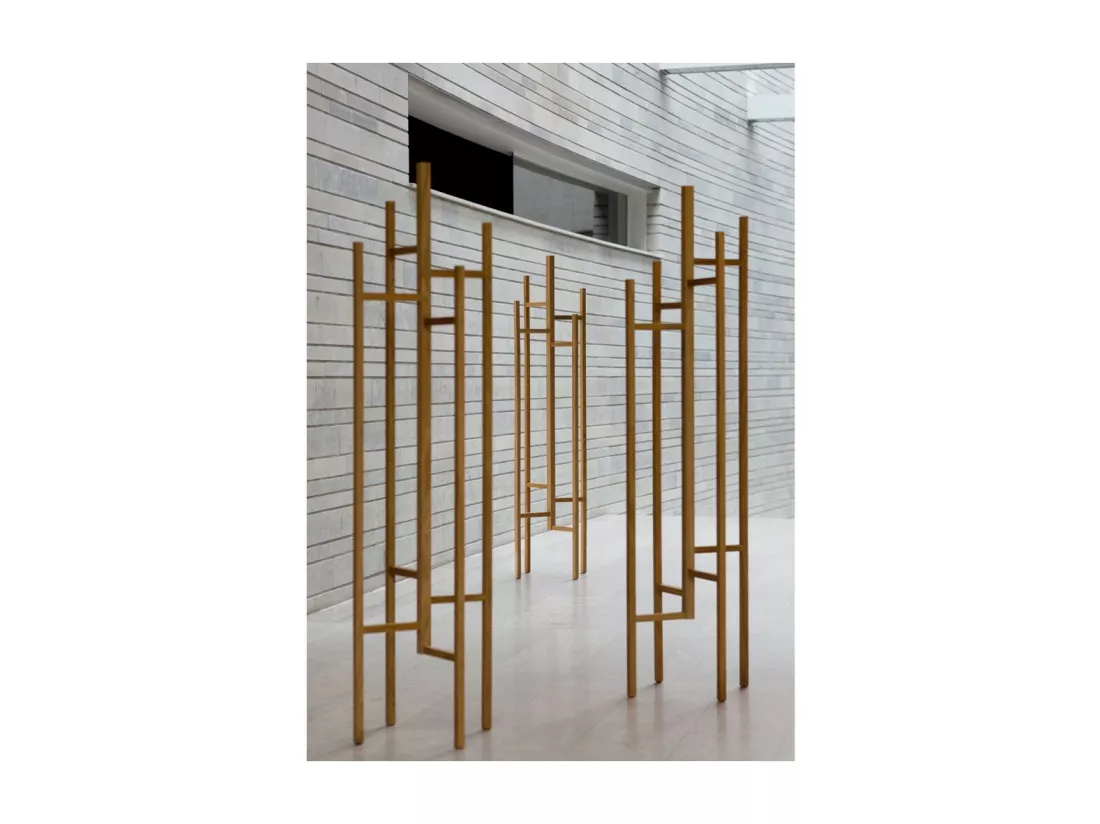 Eigen - Porte-manteaux design bois massif - Bois clair