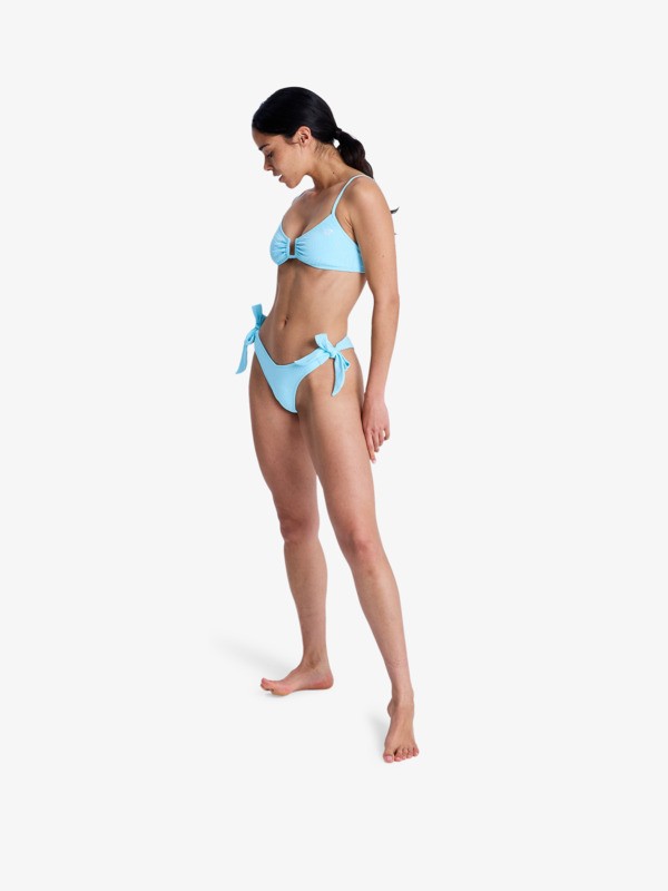 Roxy Palm Dreams TS Cheeky Bas de bikini à nouer sur les côtés Bleu Femme