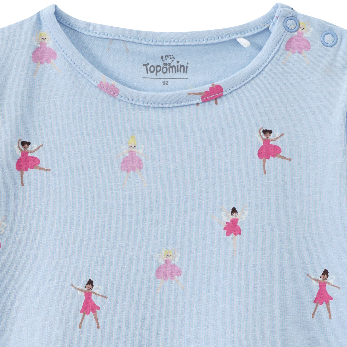 Topomini Baby T-Shirt mit Bio-Baumwolle hellblau