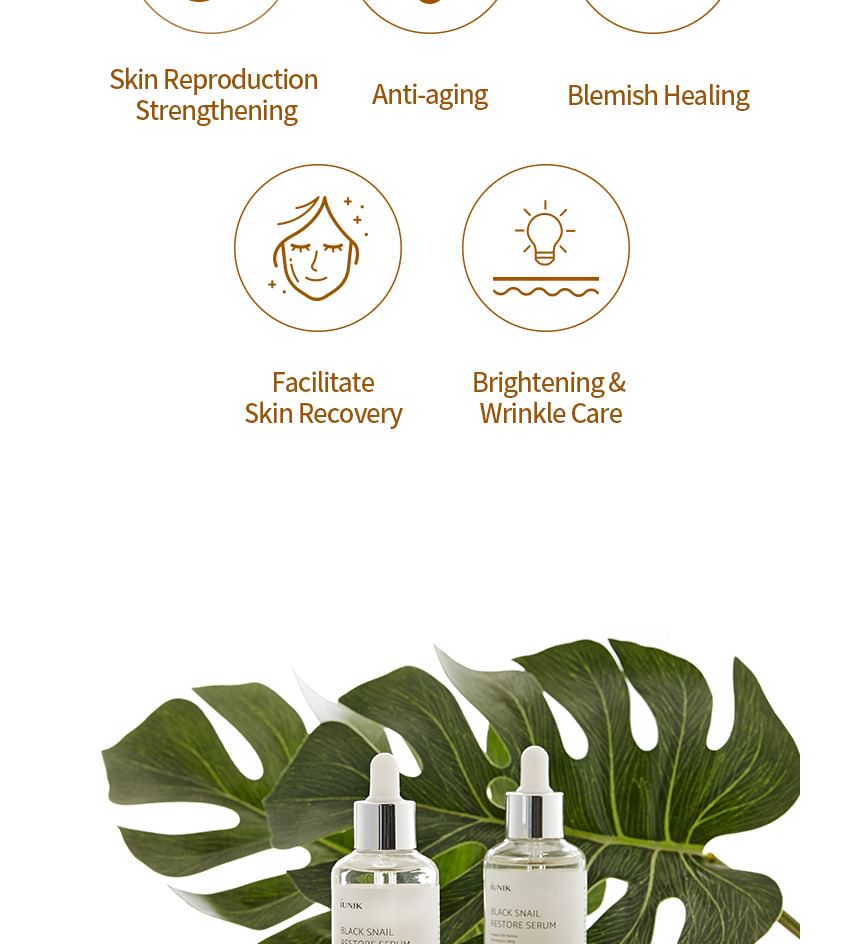 iUNIK - Zwarte Slakken Herstel Serum 50ml