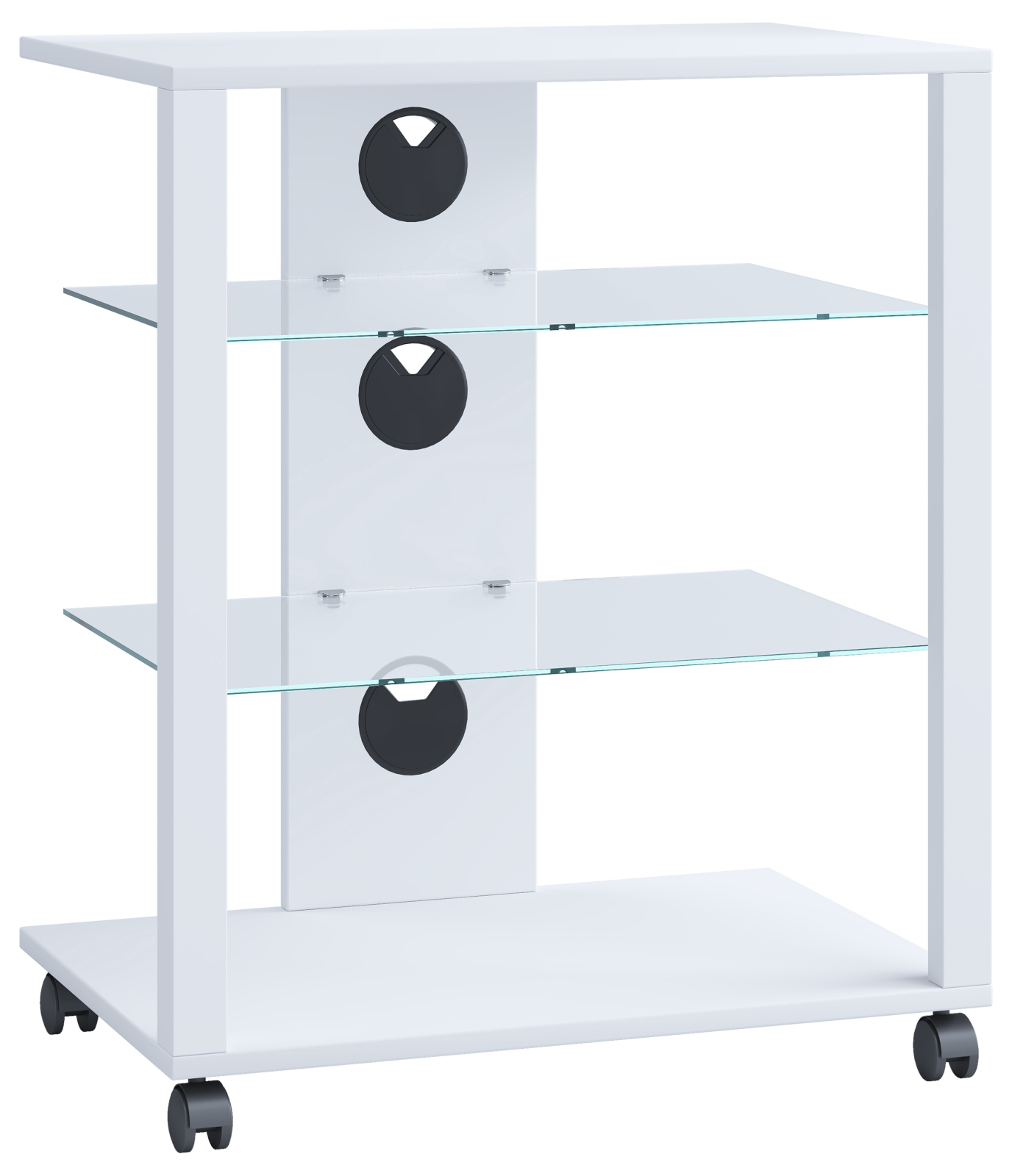 HiFi-Möbel FOLAS - weiß - mit Rollen - 60 cm