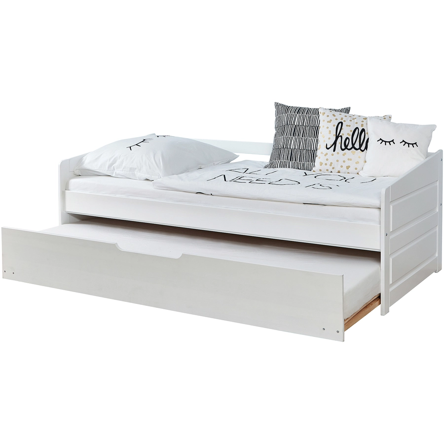TiCAA Sofabett Micki Buche weiß mit Zusatzbett