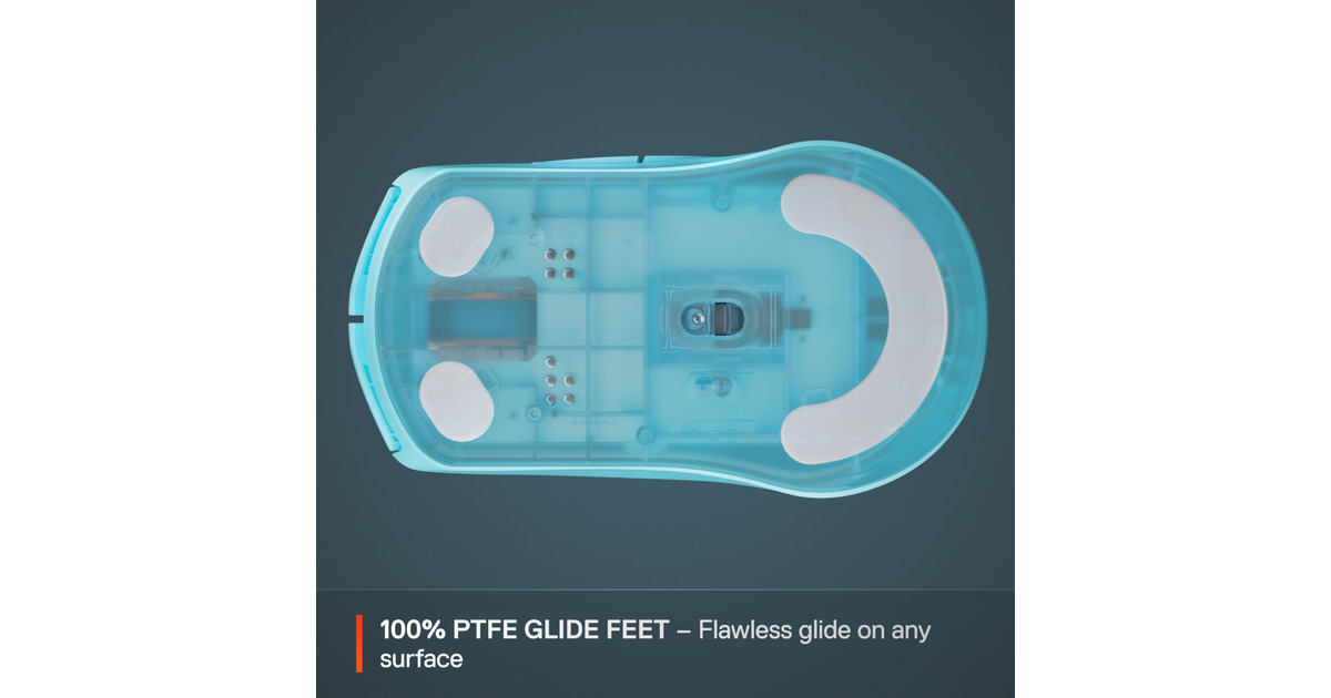SteelSeriesRival 3 Wireless Gen 2 gaming muis  (Turquoise, 18.000 dpi, RGB, 2.4GHz / Bluetooth 5.0)