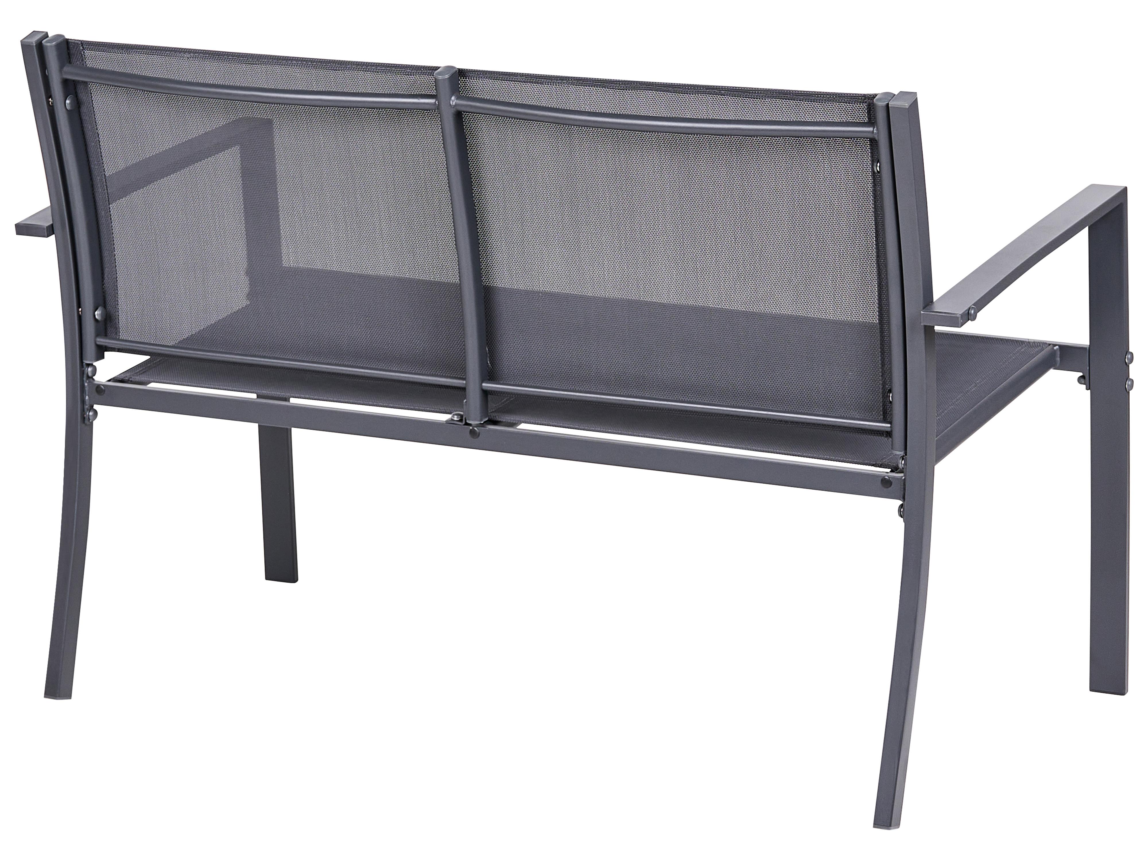 Loungeset met tafel 4-zits TAVOLETO Metaal Donkergrijs