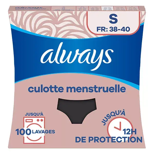 Calcinhas menstruais laváveis, tamanho P, fluxo moderado a intenso, 1 unidade