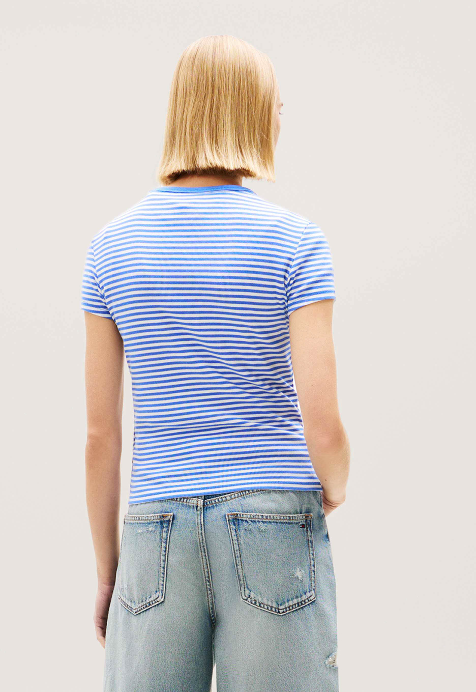 Tommy Jeans Slim Geribd T-shirt