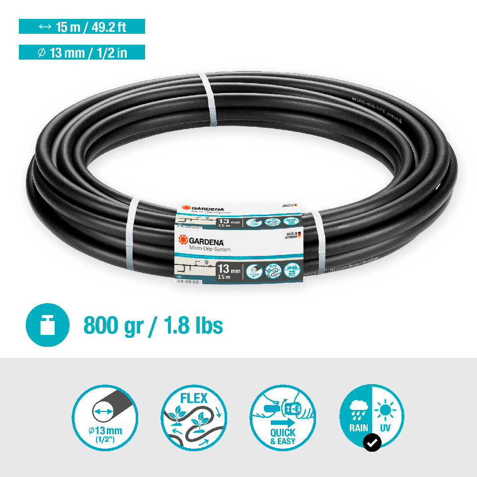 Gardena - Gardena Hovedrør 13 Mm (1/2”) - 15 m