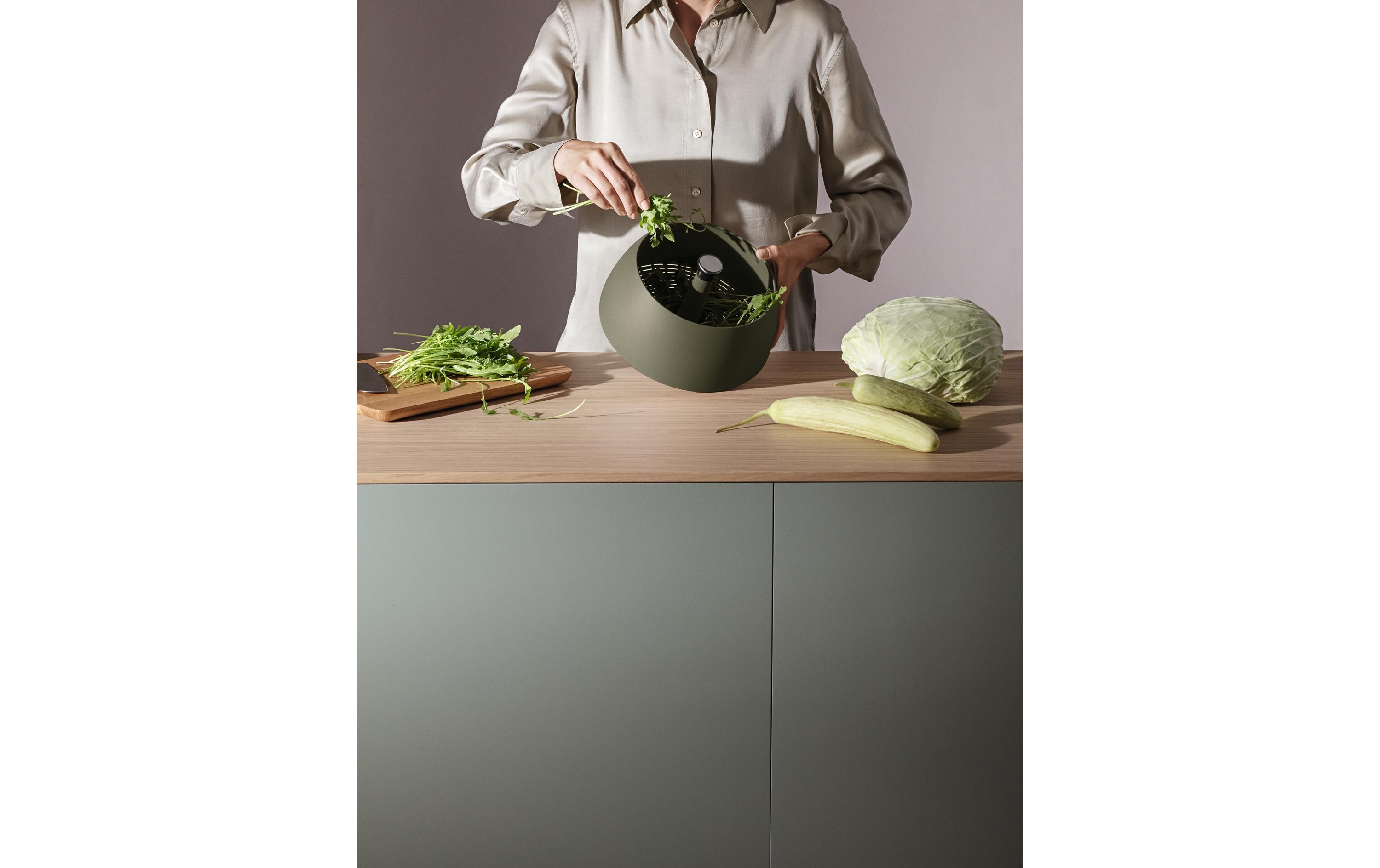 Salatschleuder Green Tool 24 cm, GrünPraktische Salatschleuder
