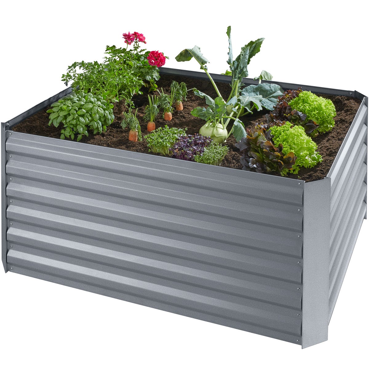 Verhoogd tuinbed tectake Salvia van gegalvaniseerd staal 120 x 90 x 57 cm