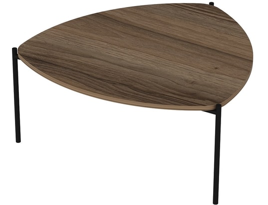CONCEPT1 - Table basse Lenny noyer 90 x 89 x h40cm