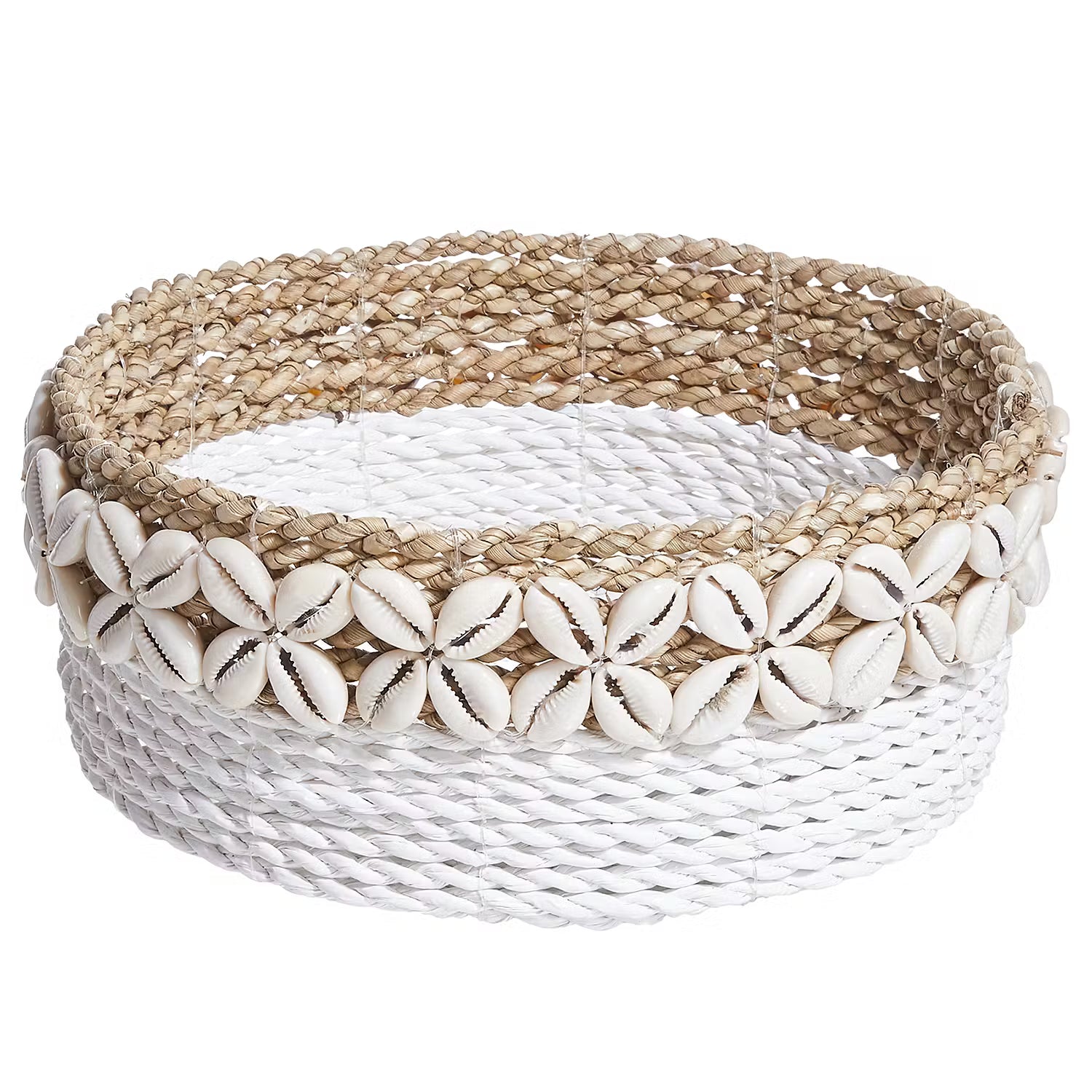 SEASHELL Korbschale mit Muscheln