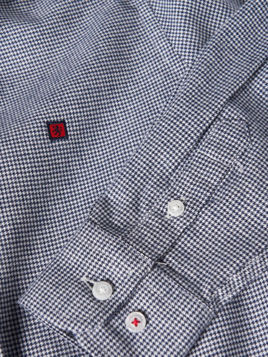 Camisa slim fit pied de poule