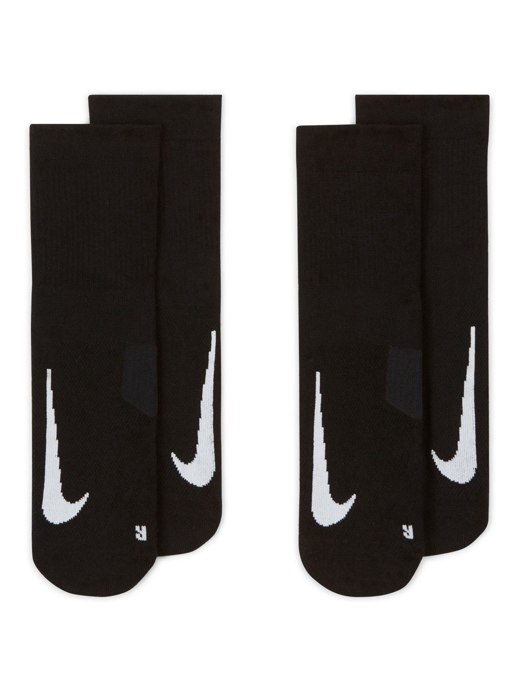 Zwart - Nike - Multiplier - 2 Paar enkellange hardloopsokken