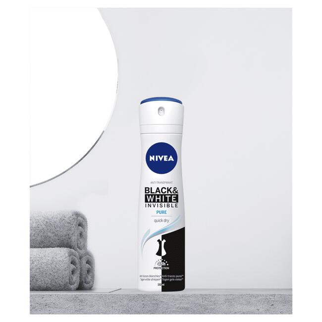 NIVEA Black & White Invisible Pure Deodorant Spray 150 ML