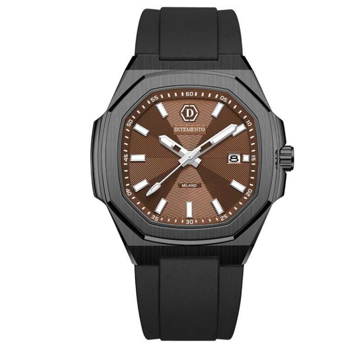 Ditemento Pato Cioccolato Horloge Heren Bruin/Zwart