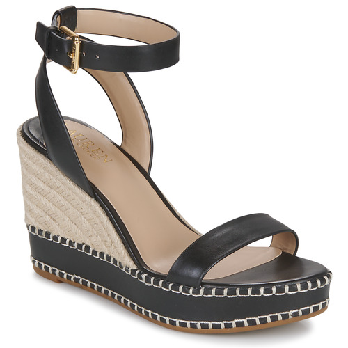 Lauren Ralph Lauren - HILARIE-ESPADRILLES-WEDGE Negro