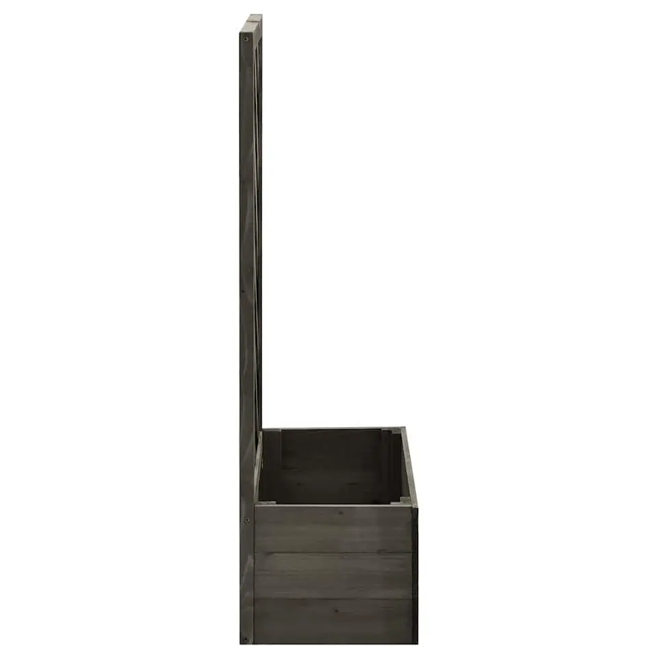 vidaXL - Plantenbak - Grijs - Hout