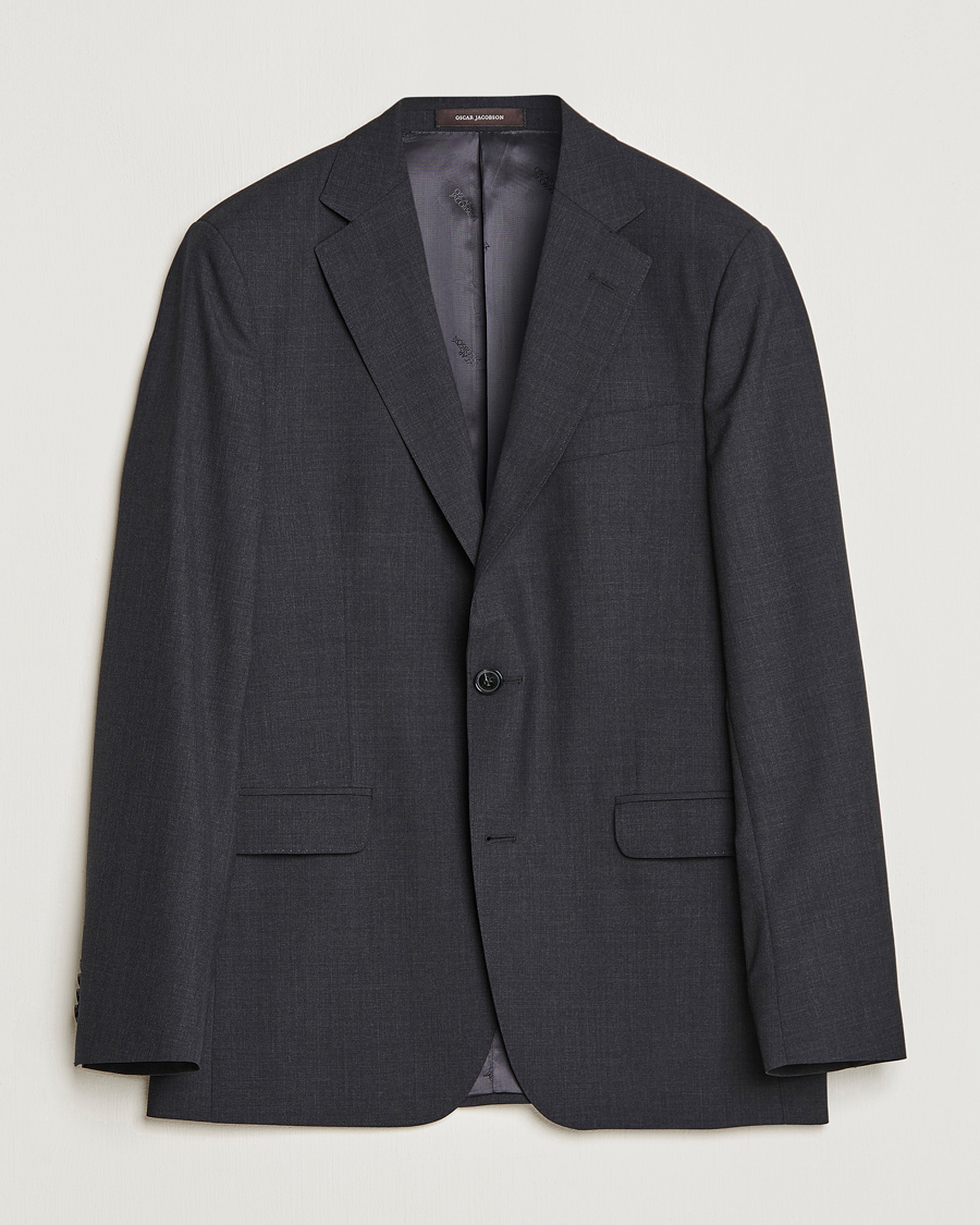Oscar Jacobson Falk Wool Blazer Grey