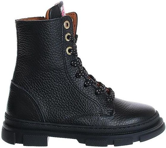 Develab Leren Veterboots Zwart