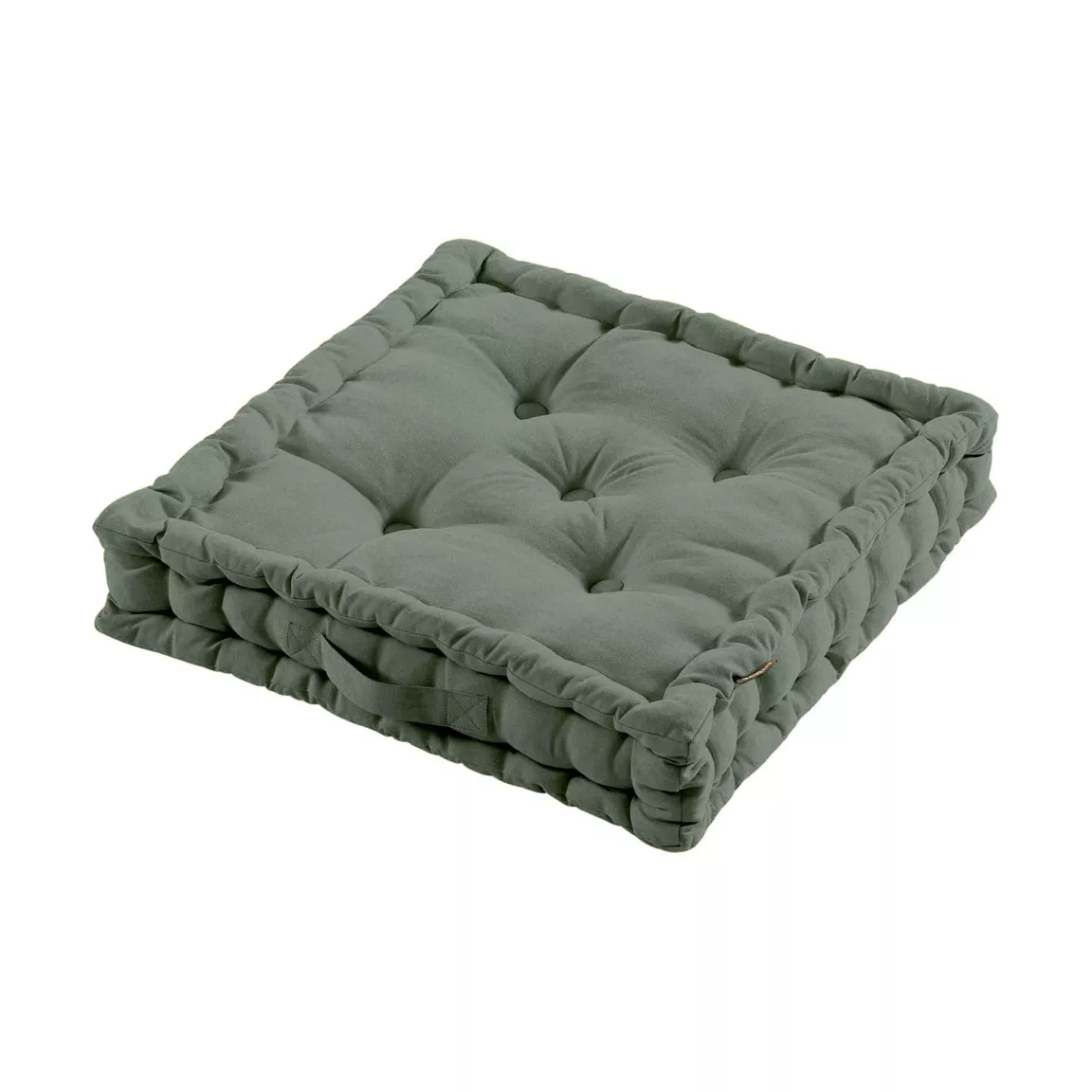 Coussin de sol coton (50 x 50 cm) Pixel Vert kaki