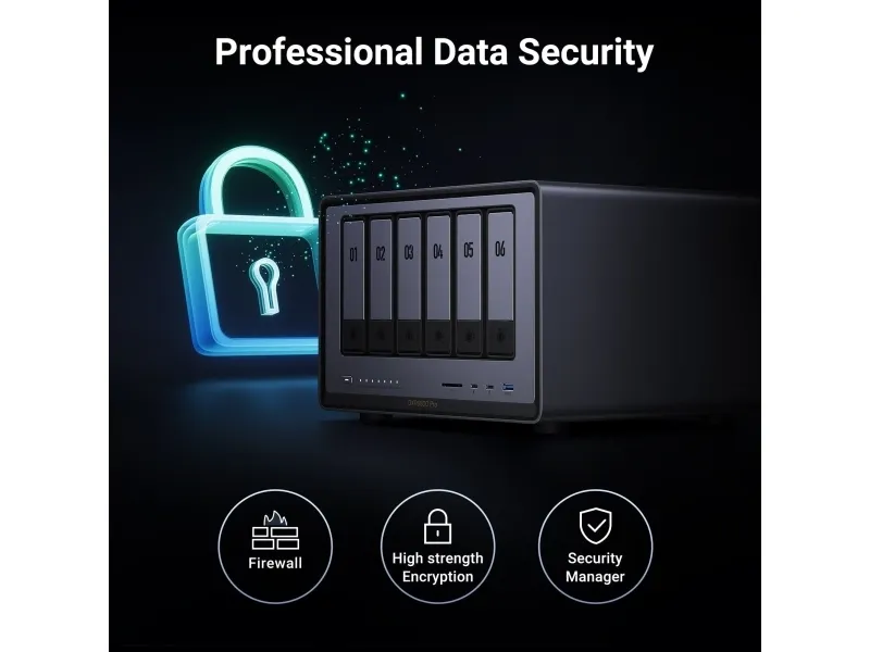 Ugreen NASync DXP6800 Pro, NAS, Kompakt, Intel® Core™ i5, i5-1235U, 8 GB, DDR5