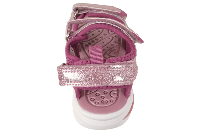 ZIGZAG FLOUER KIDS SANDAL PURPLE GLITTER