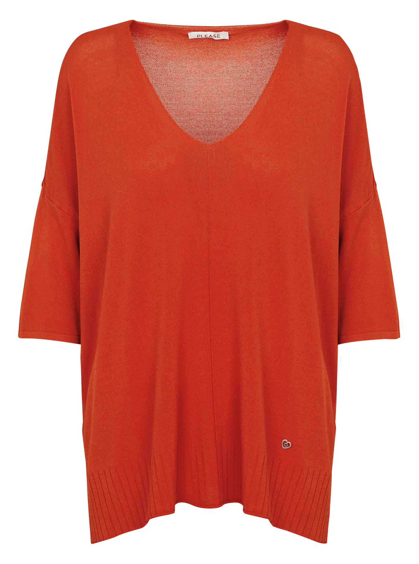 Pull oversize en maille fine | Orange
