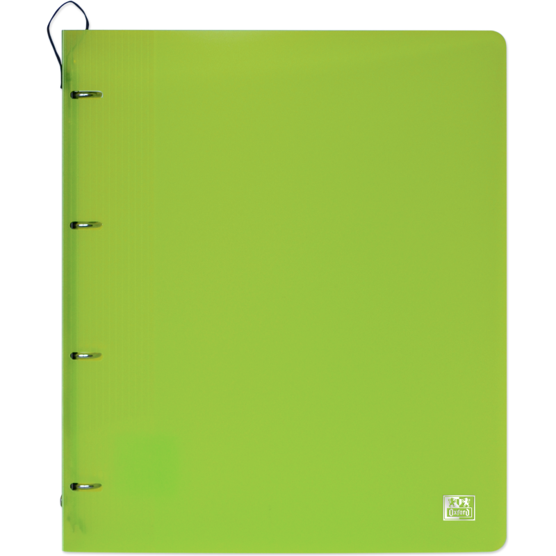 Classeur Oxford school life up A4+ Dos20 4anneaux rond polypro assorti