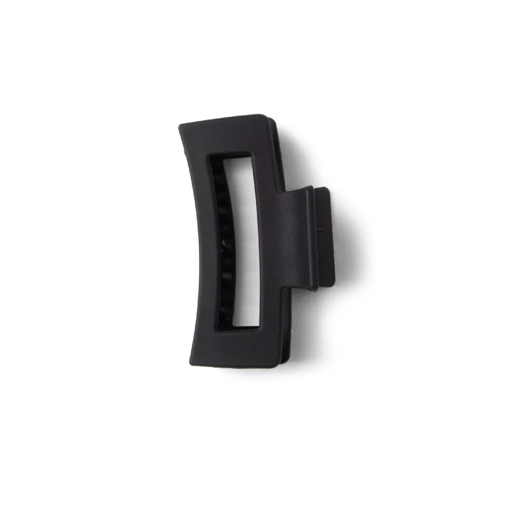 Pince cheveux noir mat rectangulaire L9cm