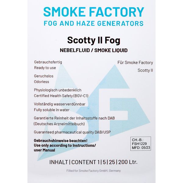 Smoke Factory Scotty II Fog Fluid 5L