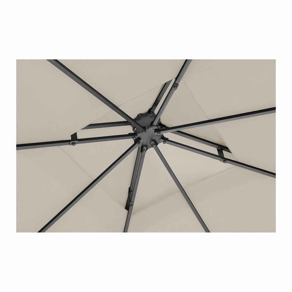 Pergola pavillon barnum tonnelle tente abri gazebo de jardin terrasse 3 x 3 m 180 g/m² beige