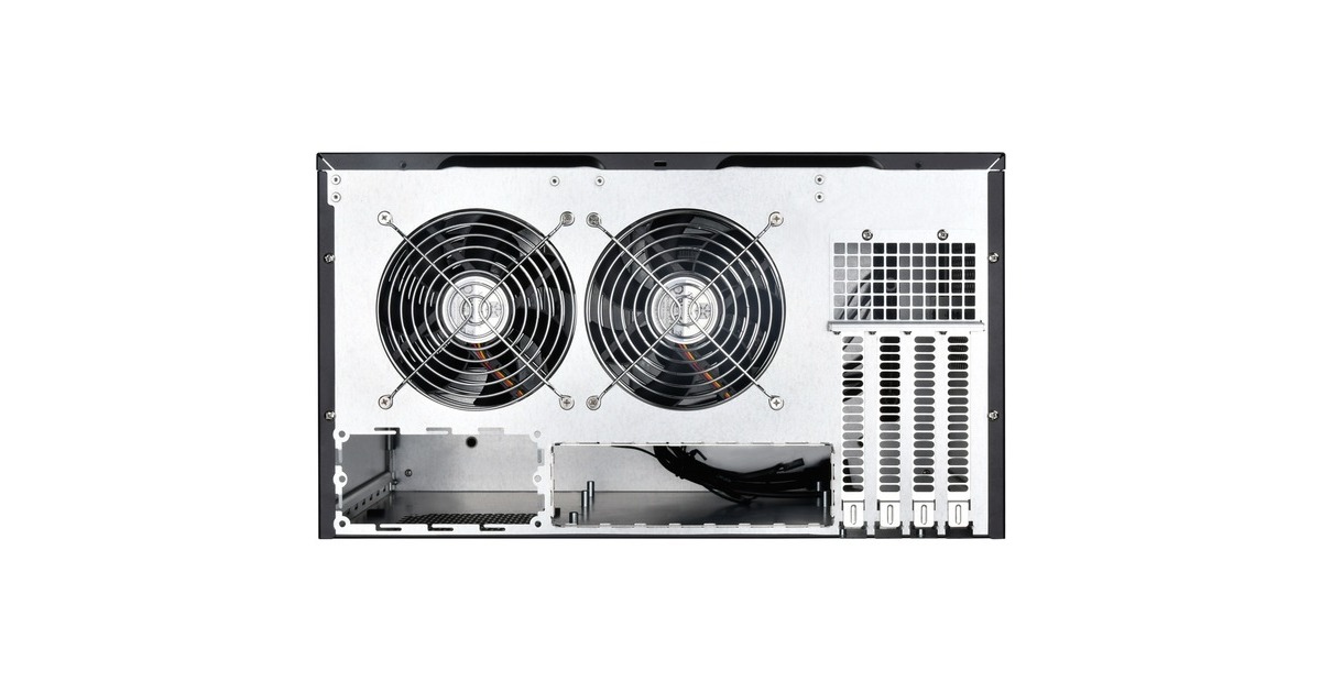 SilverStoneCS381B v1.1 rack behuizing  (Zwart | 2x USB-A 3.2 (5 Gbit/s) | 2x Audio)