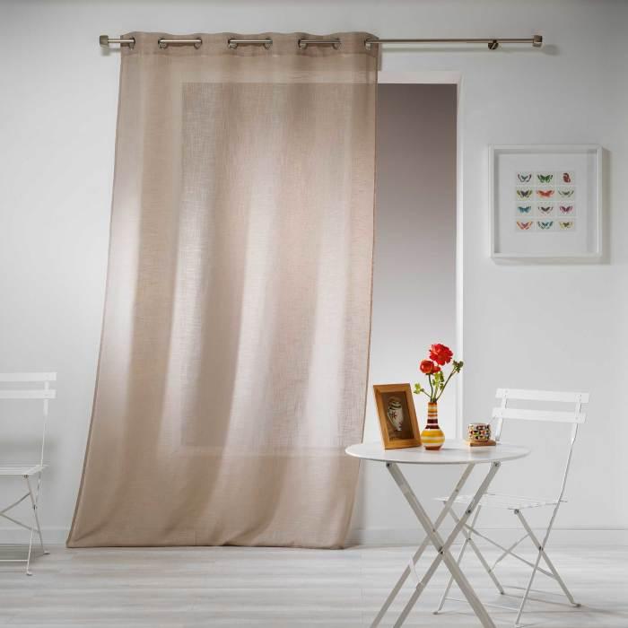 PANNEAU A OEILLETS 140X240CM HALTONA NOISETTE