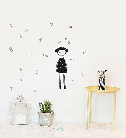 Fabelab Wallstickers - Dreamy Friend Sheep - Schwarz m. Schafen
