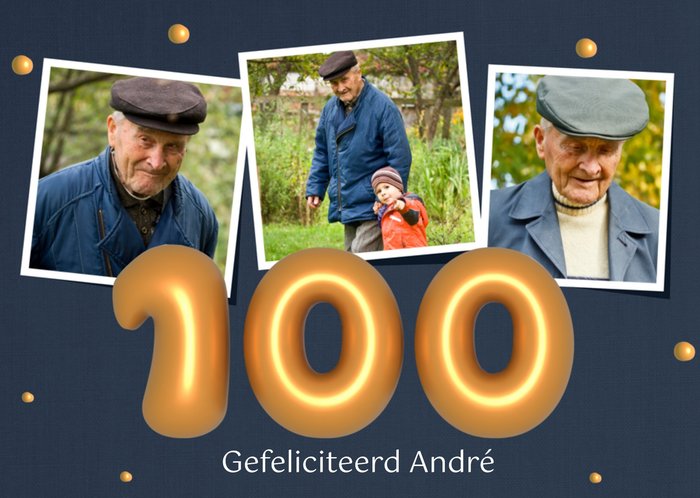 Greetz | Verjaardagskaart | 100 jaar | fotokaart