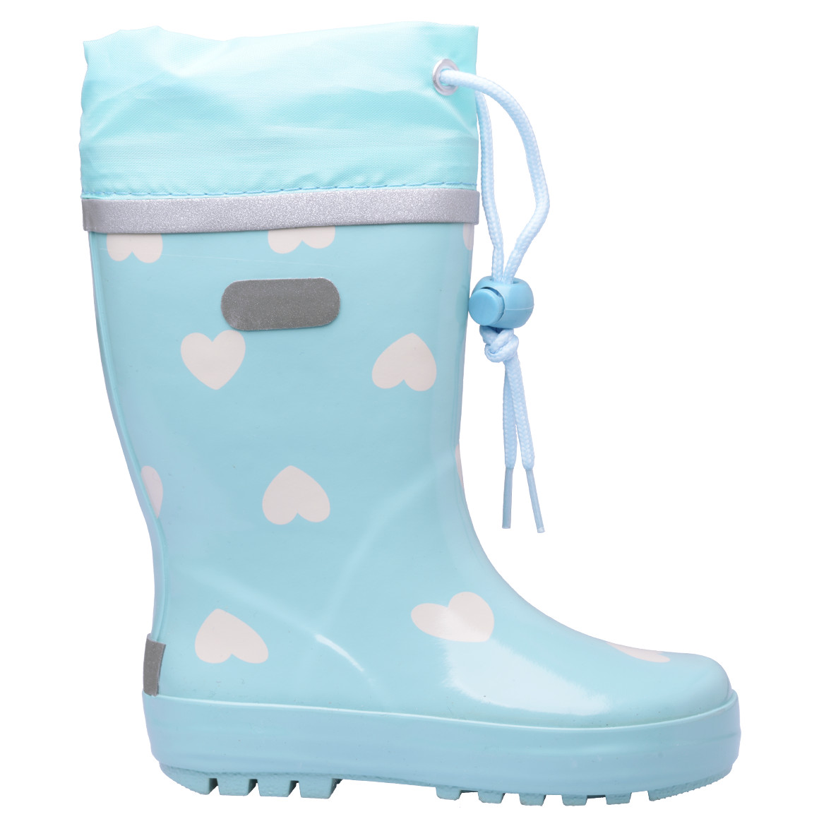 Topomini Baby Gummistiefel mit Herzchen-Allover hellblau