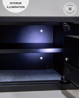 Möbeltresor mit Fingerabdruckscanner für Wertsachen Aufbewahrung - Schwarz