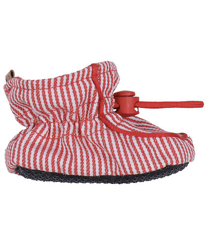 Melton Hausschuhe - Striped - Echtes Rot