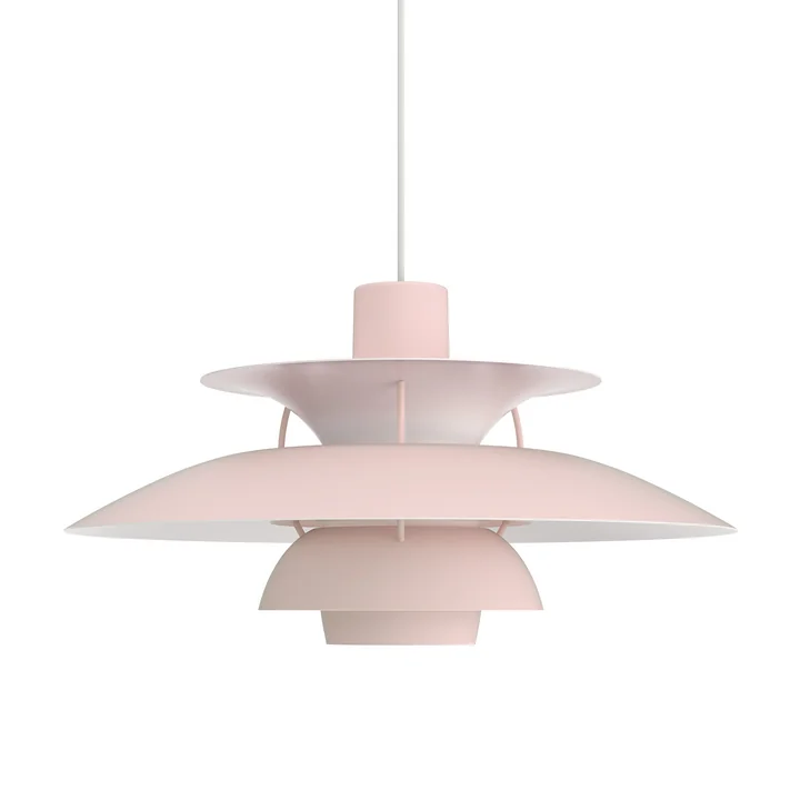 Louis Poulsen - PH 5 Pendelleuchte, monochrome pale rose
