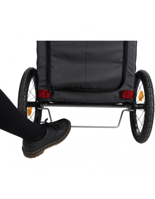 Trixie Fietskar Opvouwbaar - Hondenfietskar - 58x93x74\/114 cm Grijs Zwart Tot 15 Kg Small