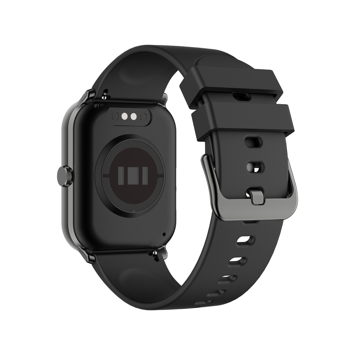Montre SMARTY 2.0 team mixte connecté métal noir bracelet silicone noir